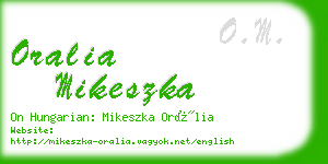 oralia mikeszka business card
